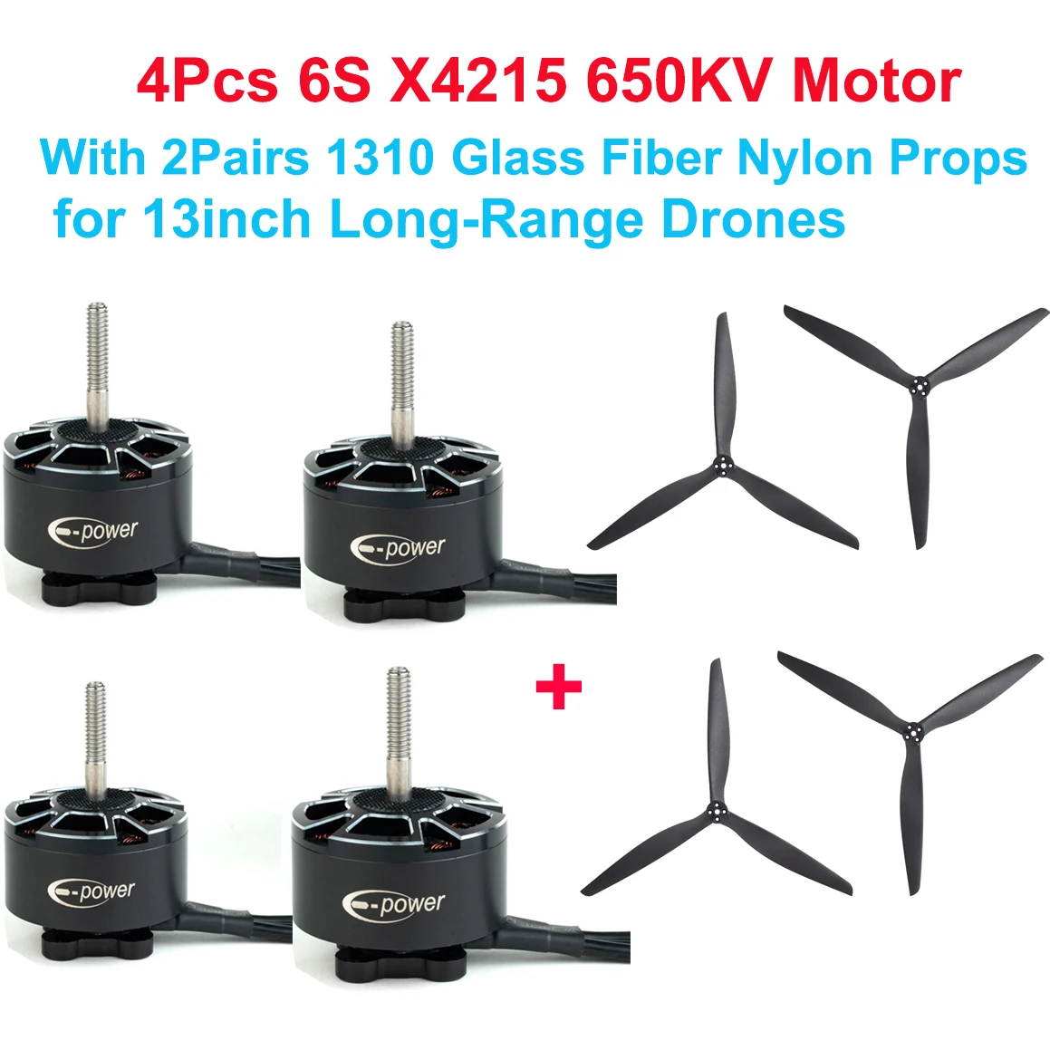 4 Stück E-POWERRC 4S-8S X4215 400KV 650KV X5215 250KV 340KV 420KV 500KV Bürstenloser Motor für 15-16 Zoll FPV Freestyle RC-Drohnen – Detail 21