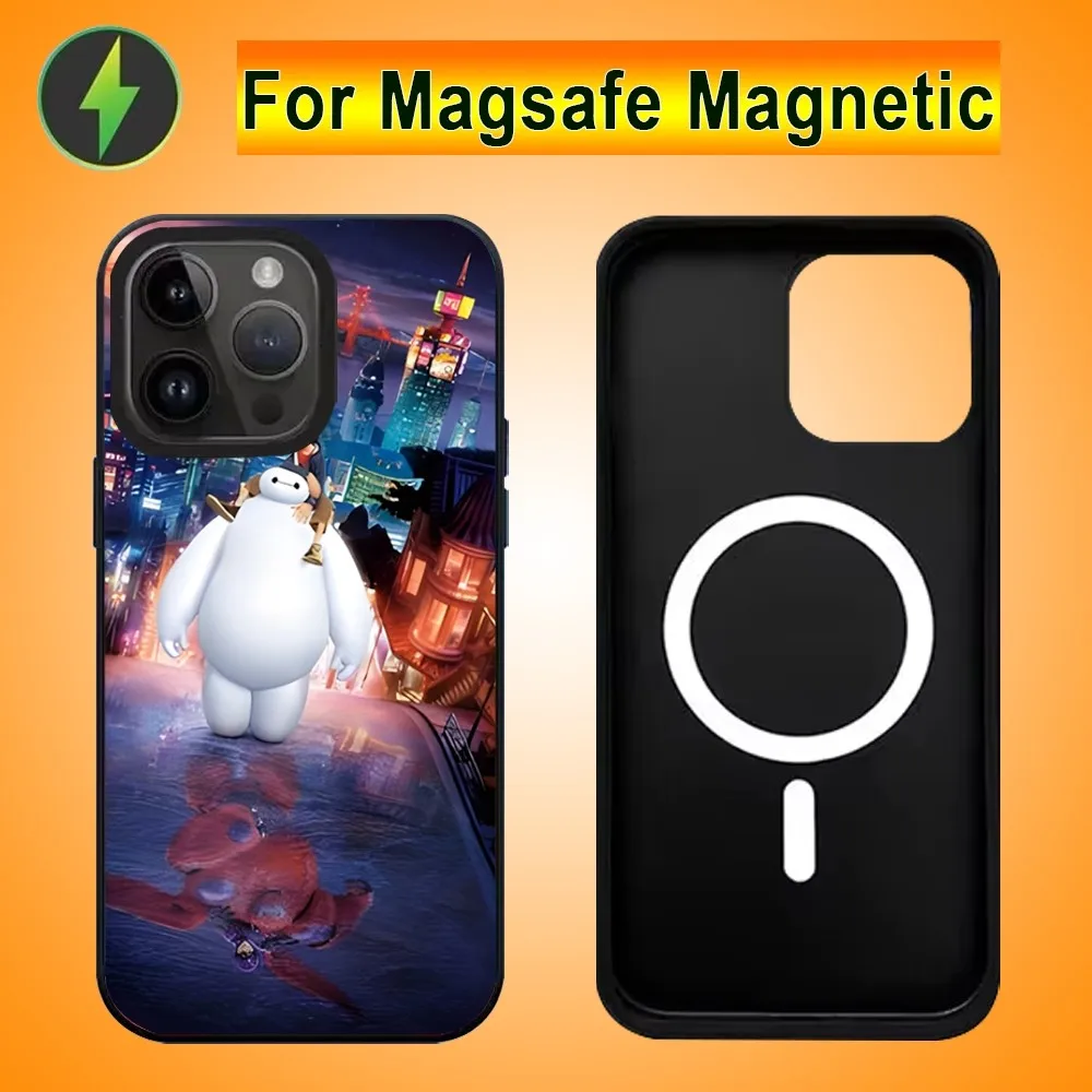 B-Big H-Hero 6 Phone Case For IPhone 15 14 13 Pro Max 11 12 Mini Alex Mirror For Magsafe Wireless Charging Cover