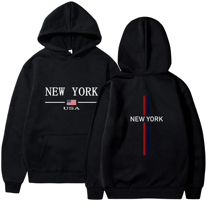 Hot Sales Mens Hoodies New York Urban Printing Sweatshirt Casual Jogging Streetwear High Quality Mens Clothing Daily Tracksuit