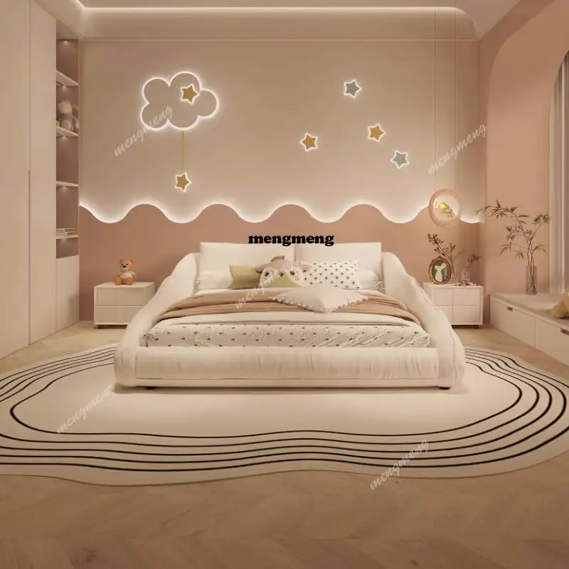 Surround Dormitory Double Bed Bedrooms Decoration Lounges Luxury Double Bed Modern Household Cama Matrimonial Furniture Home