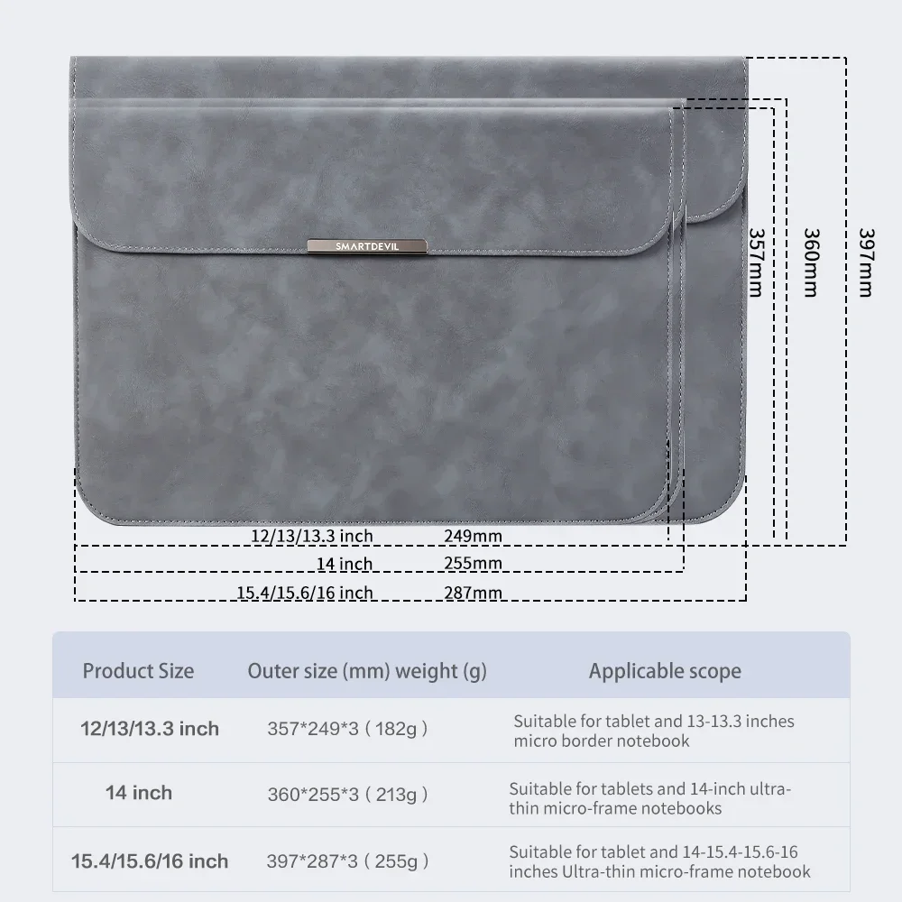 Ultra-thin Laptop Inner Bag Computer Package Gallbladder bag 11 12 16 Inches for MacBook Air Pro Matebook 13 14 Inch for IPad