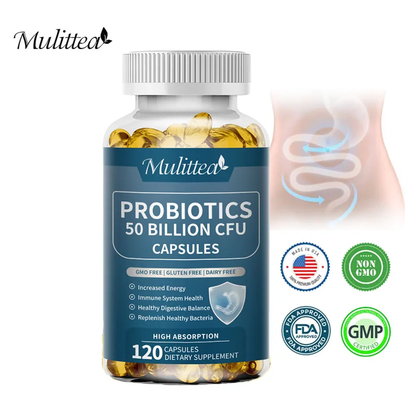 

Mulittea Organic Enzymes Probiotic Capsules Nutrient Digestion&Gut Health Helps Stomach Digestion and Immune System