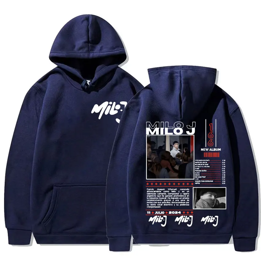 Rapper Milo J 511 Music Album Tour Hoodie Harajuku Streetwear Oversized Sweatshirt Men Women Retro Hip Hop Gothic Casual Hoodies