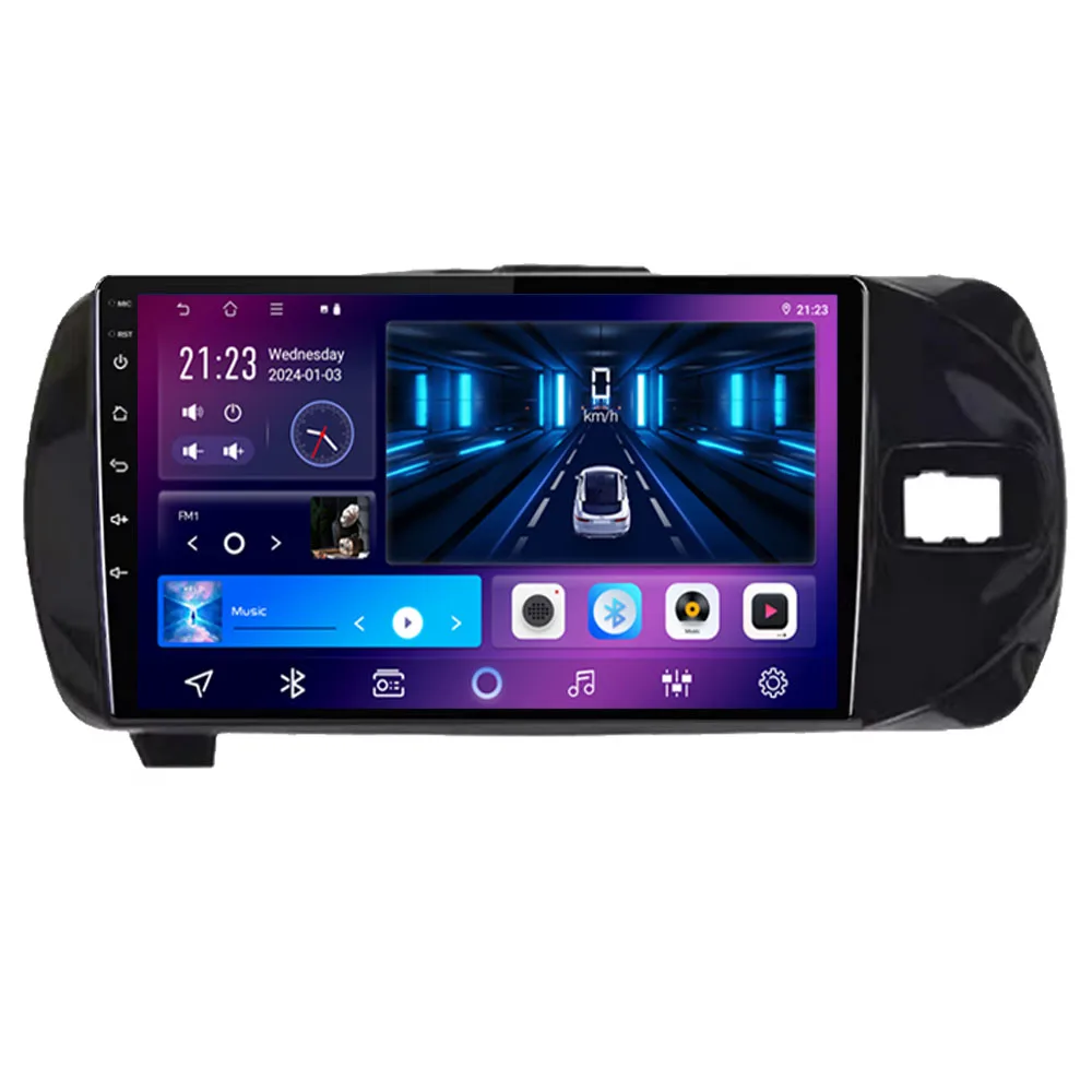 Wireless Carplay For Toyota Vitz 3 XP 130 2014 - 2019 Android 13 Auto Radio Multimedia Video Player GPS Navigation No 2din DVD