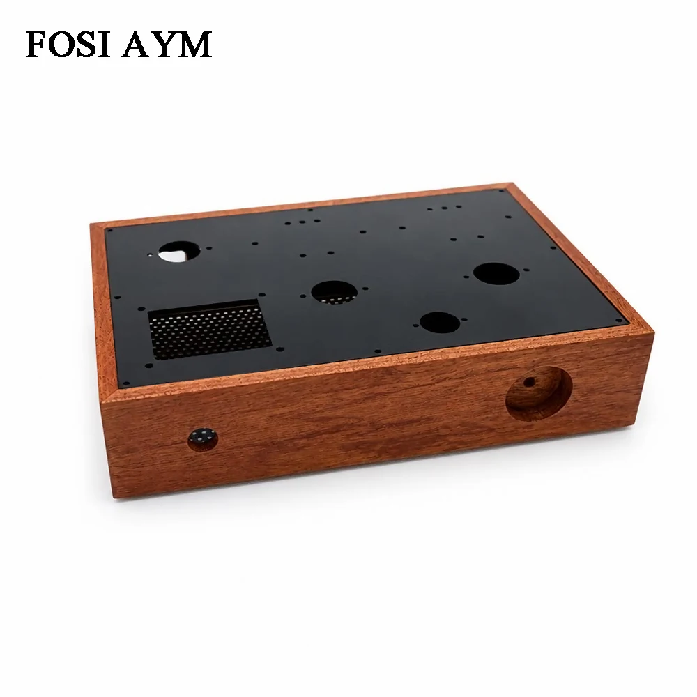 FOSI AYM 300x60x205mm Sapele Wood Tube Amplifier Chassis for 6V6 6P6P 5Z4P Rectifier HiFi DIY Valve Amp Audio Enclosure Box