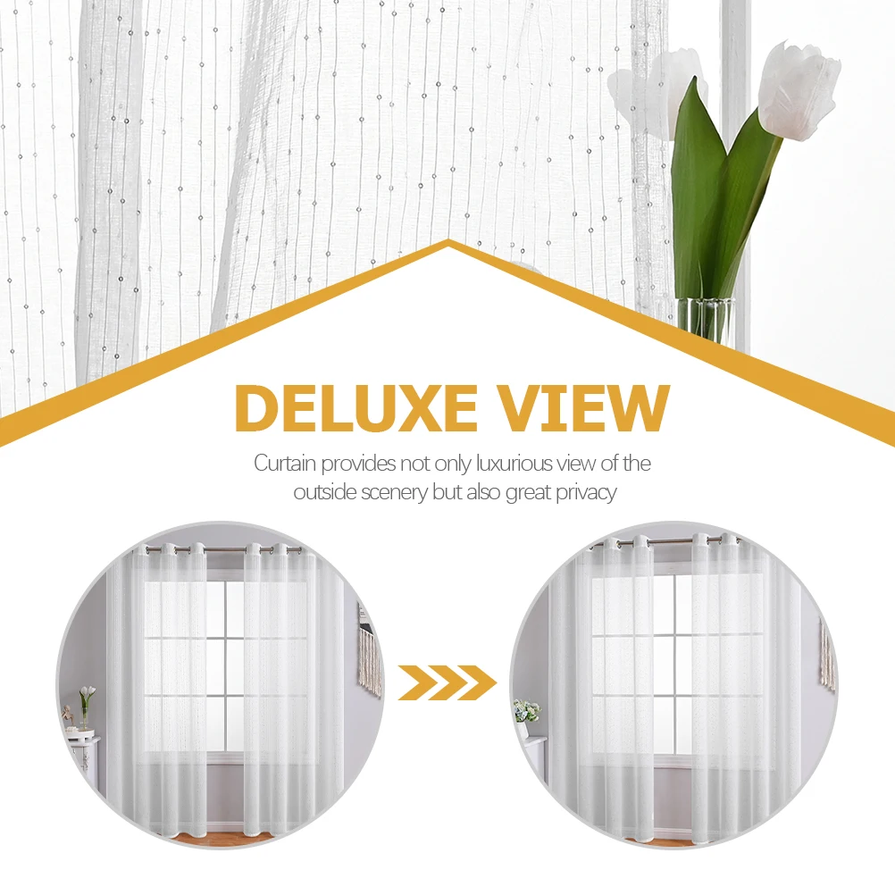 

Deluxe Decorative Window Curtain Bedroom Drapes Drape Balcony Door Scarf Coverings For Home