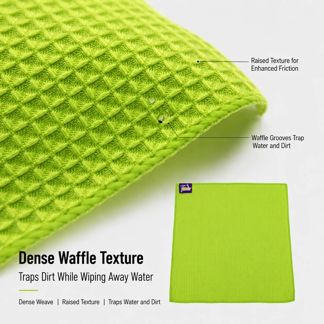 MORAY microfiber glass cleaning cloth, suitable for wiping car windshields and stainless steel surfaces