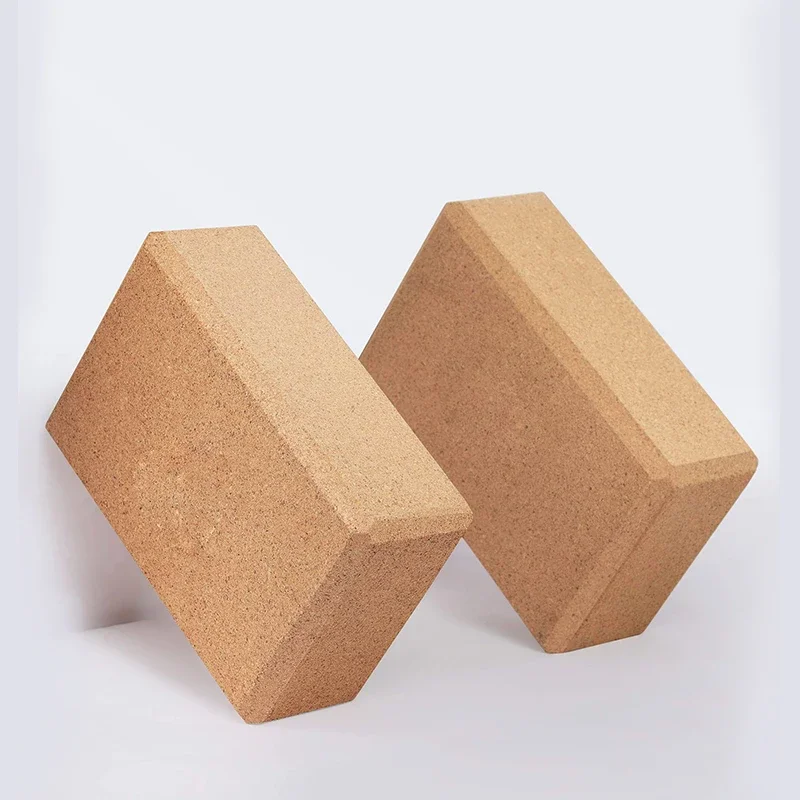 2026 Customized LOGO Customized Cork Yoga Block Gym Home Fitness Exercise Eco-friendly High Density Natural Cork Yoga Brick