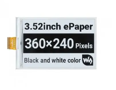 

Waveshare 3.52inch e-Paper raw display, 360 × 240, SPI Interface