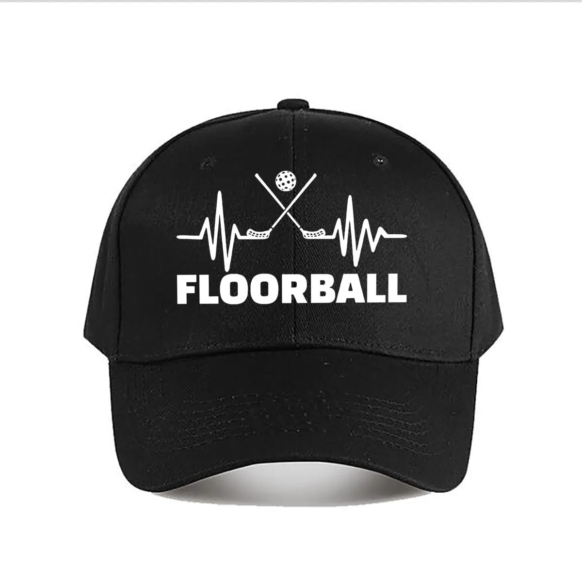 Floorball Pulse Crossed Sticks Ball Baseball Cap Fashion Men Sunhat Women's Outdoor Sports