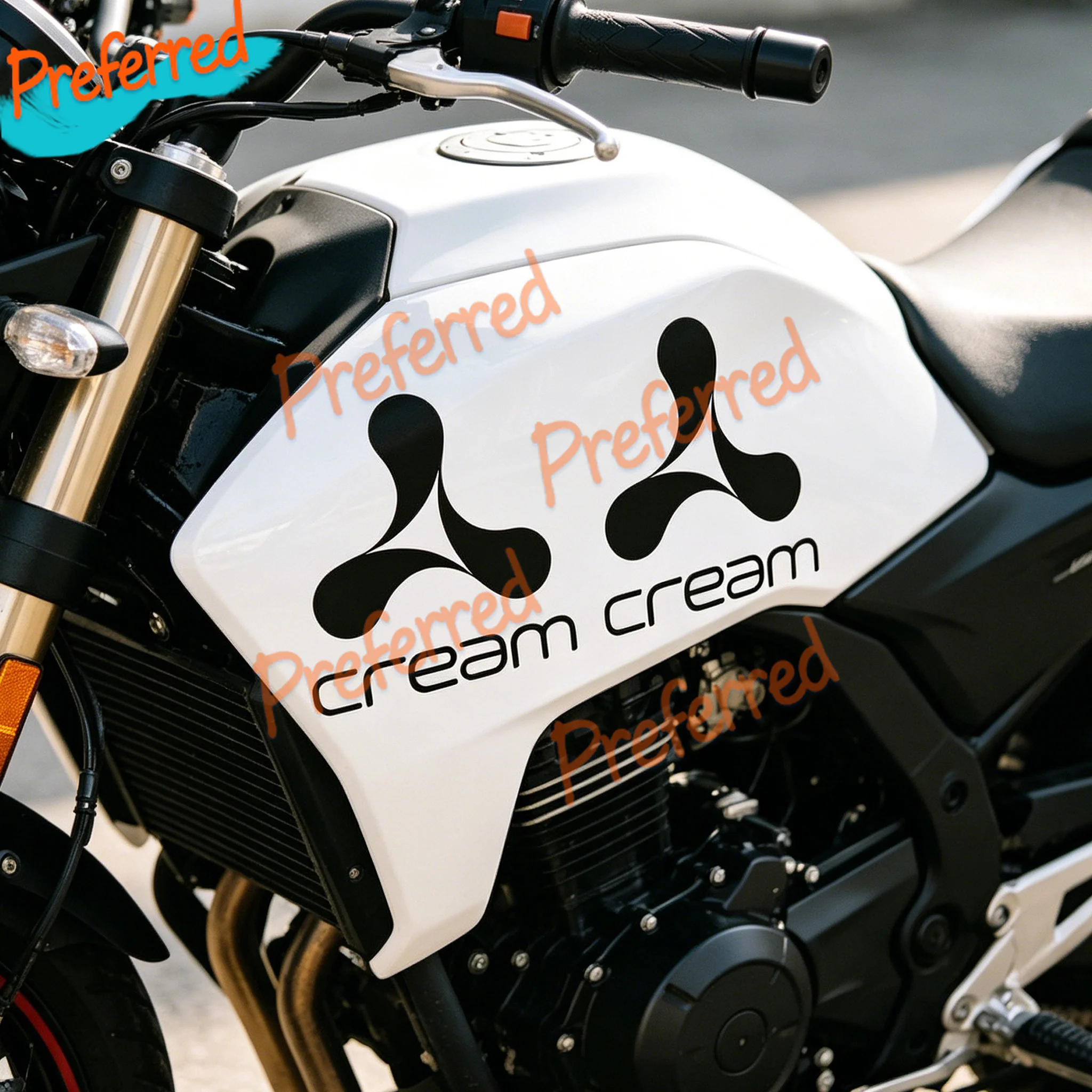 2x Cream Logo Sticker Trance Dance House Dj Flight Case Customizable in Any Sticker Size -No Background