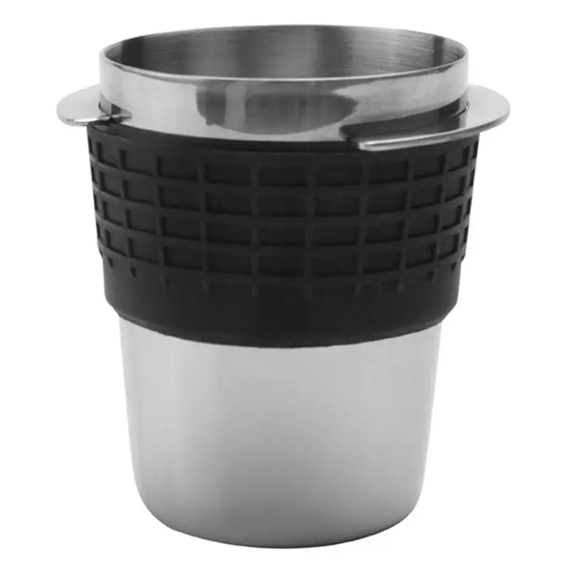 AA94-58Mm Coffee Dosing Cup Sniffing Mug For Espresso Machine Wear Resistant Stainless Steel Coffee Dosing Cup-Silver Easy Insta