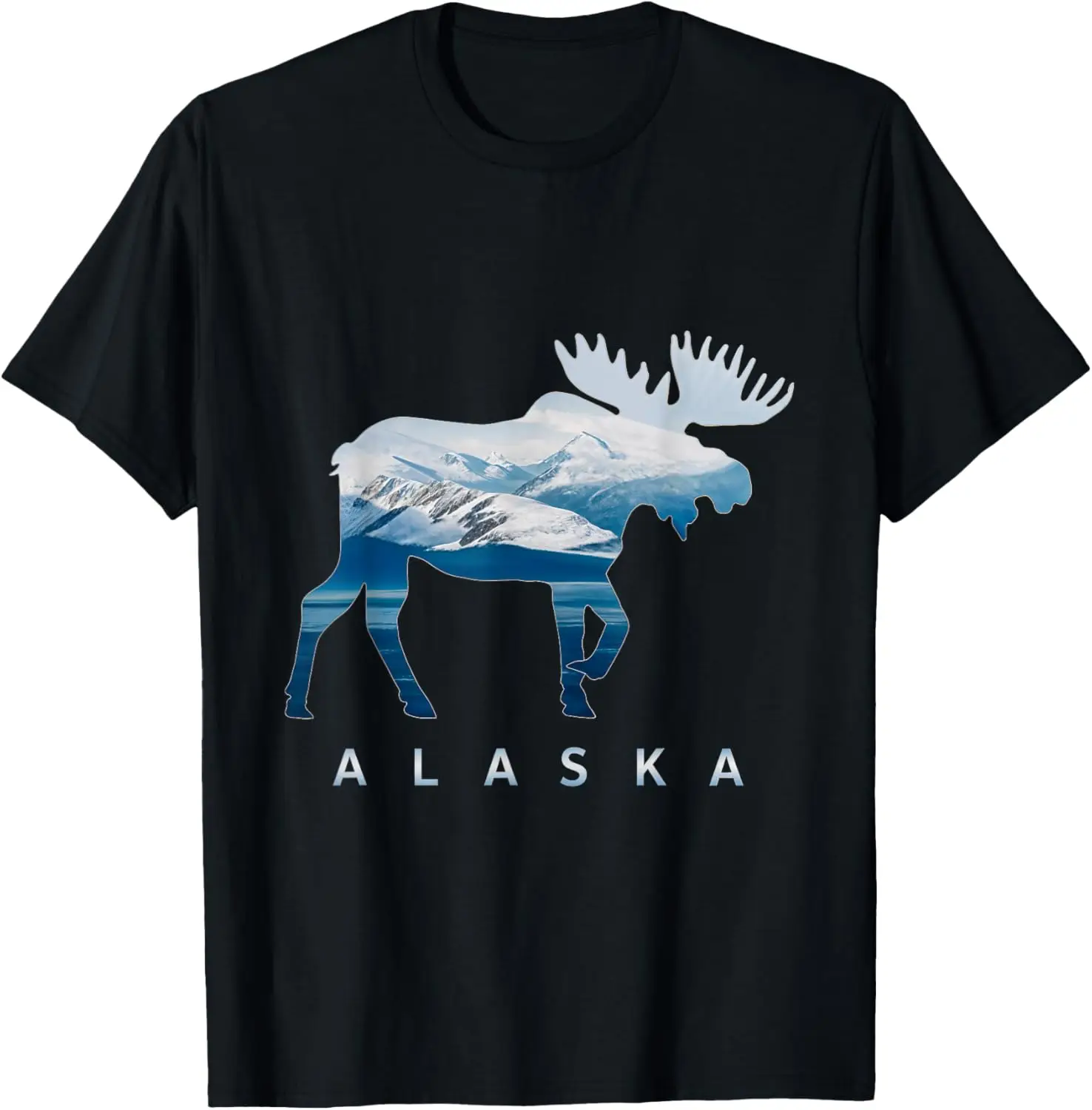 Футболка Alaska Moose Mountains Landscape Wilderness Adventure