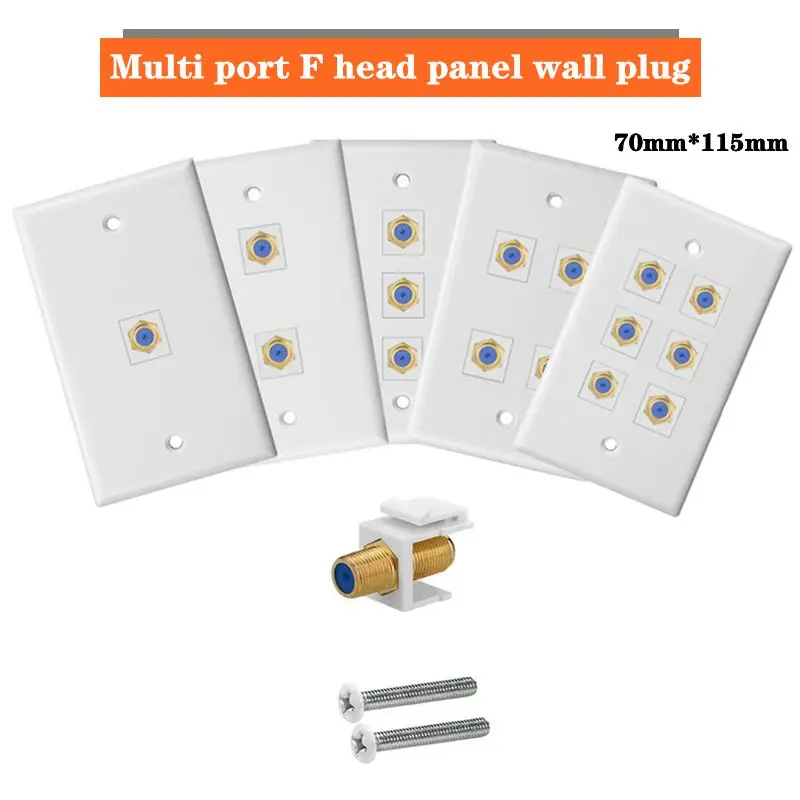 Snap F Keystone Head TV Module Cable TV Panel Multi Port F Head Panel Wall Insert Multi Hole F Head