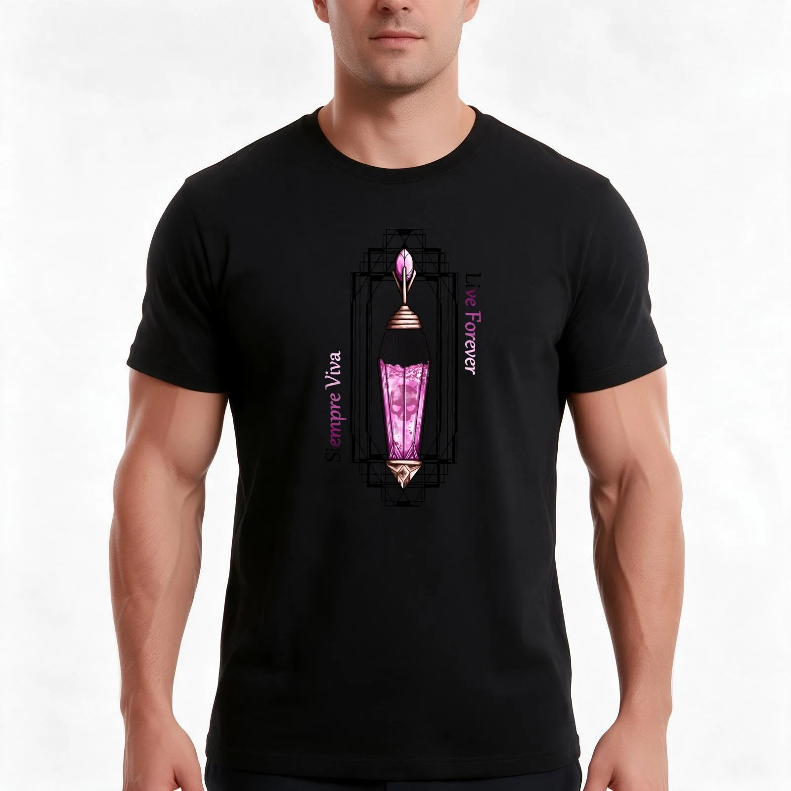 Death becomes her potion bottle T-Shirt, Summer Casual Cotton Tee, Oversized Streetwear Tops, Vintage Graphic Print, 100% Cotton