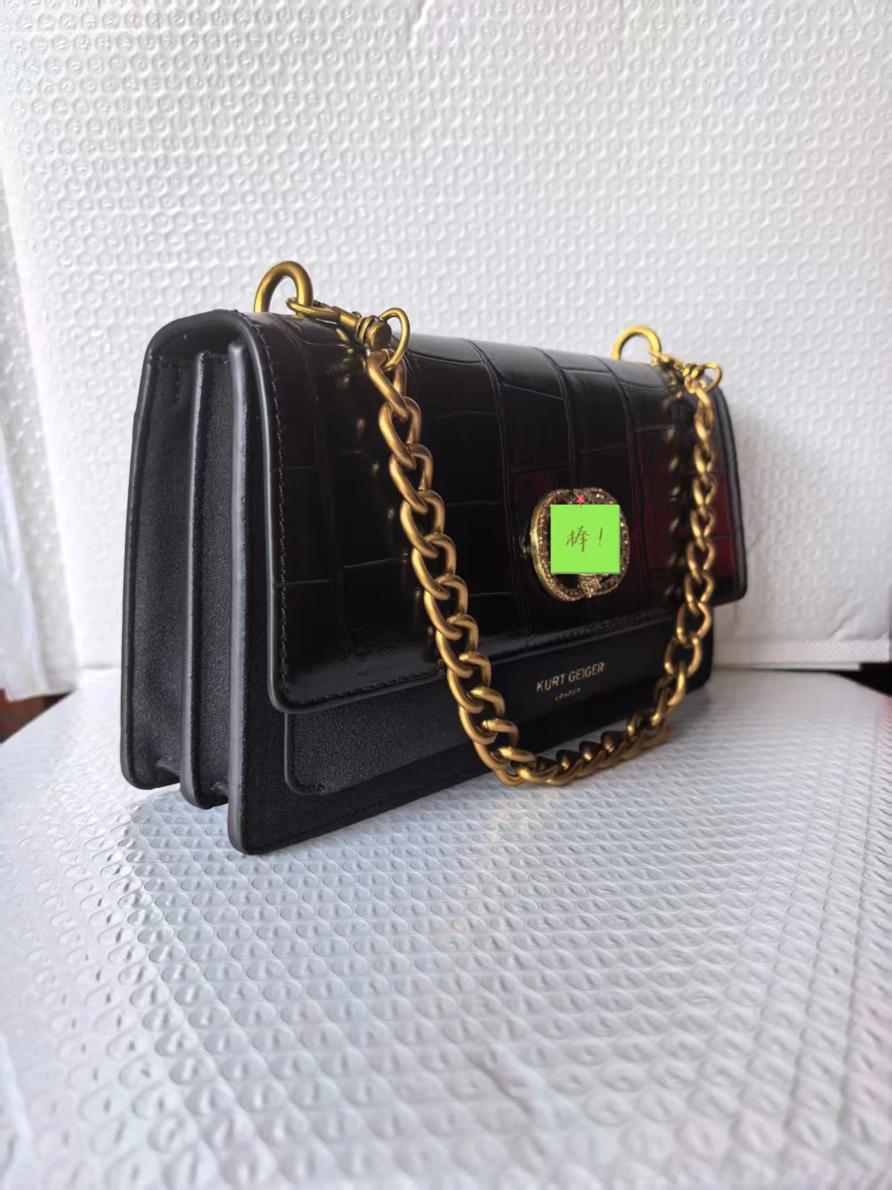 Herfst en winter nieuwe stijl Kurt Geiger veelzijdige modieuze trendy damestas met krokodillenpatroon en olie-gecoate tas