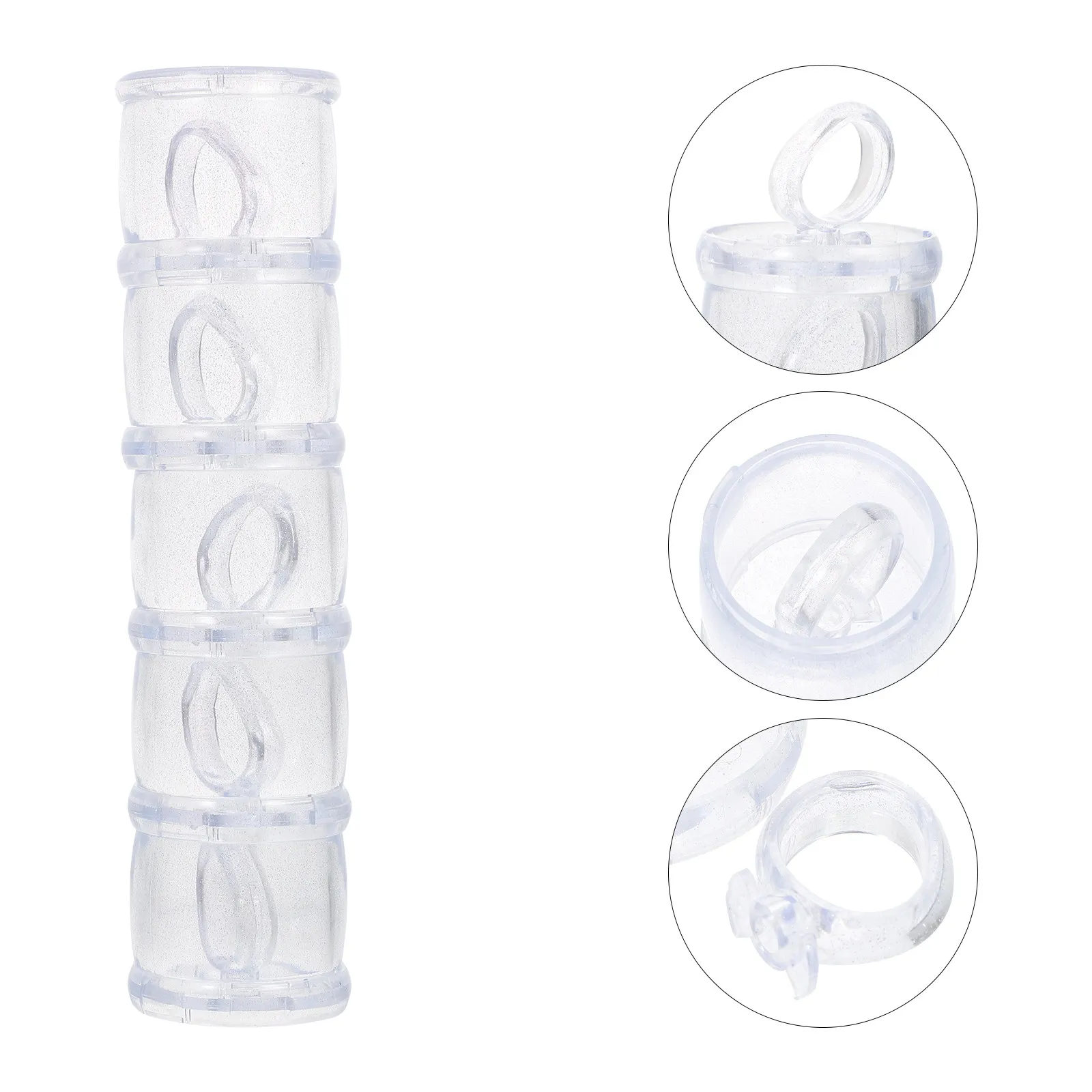 

5Pcs Bamboo Nail Art Display Stand Manicure Practice Rack Nail Art Practice Holder Salon Supply Manicure Frame