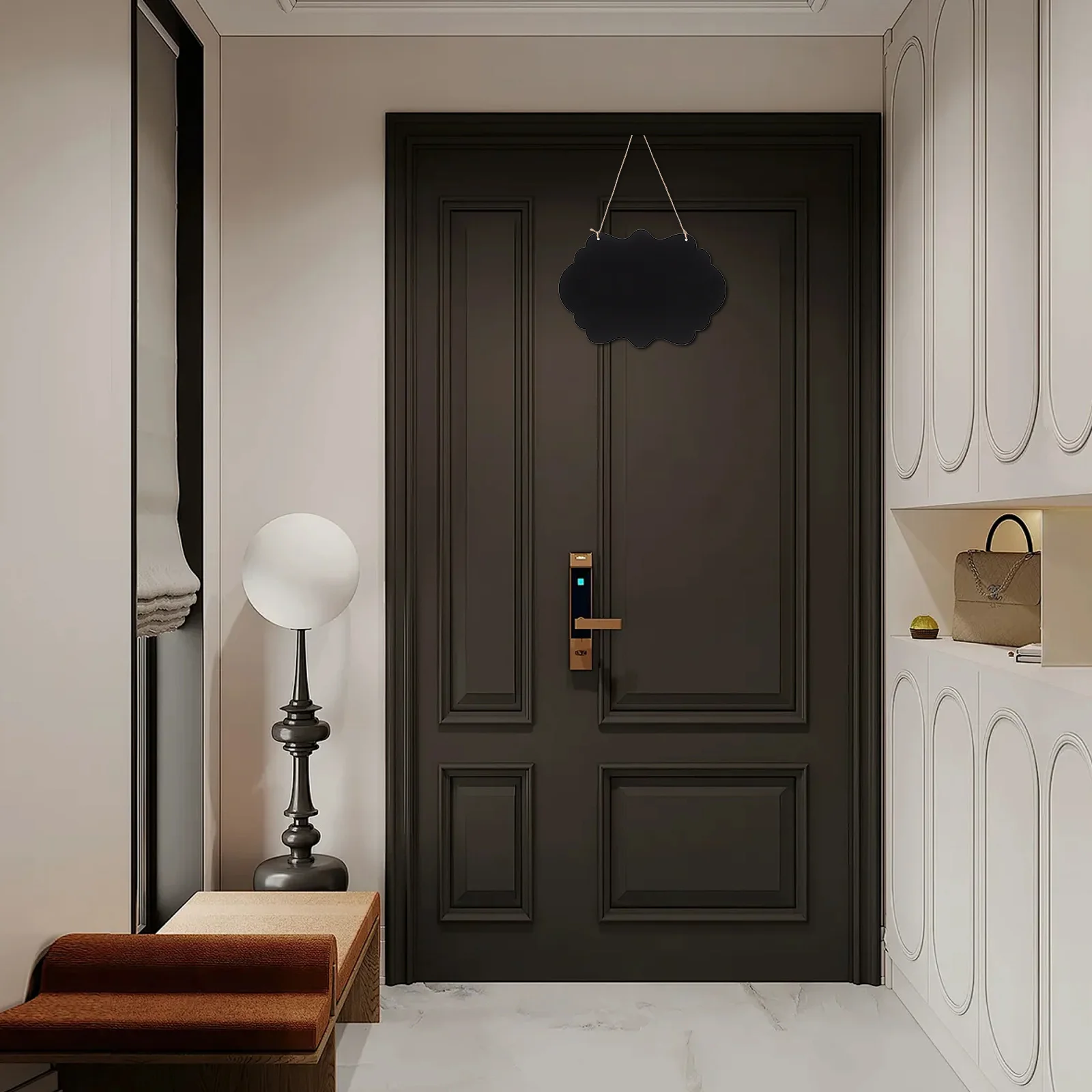 Double-Sided Hanging Chalkboard Wooden Message Board Rustic Frame Erasable Note Sign for Home Kitchen Office Wedding Party Decor