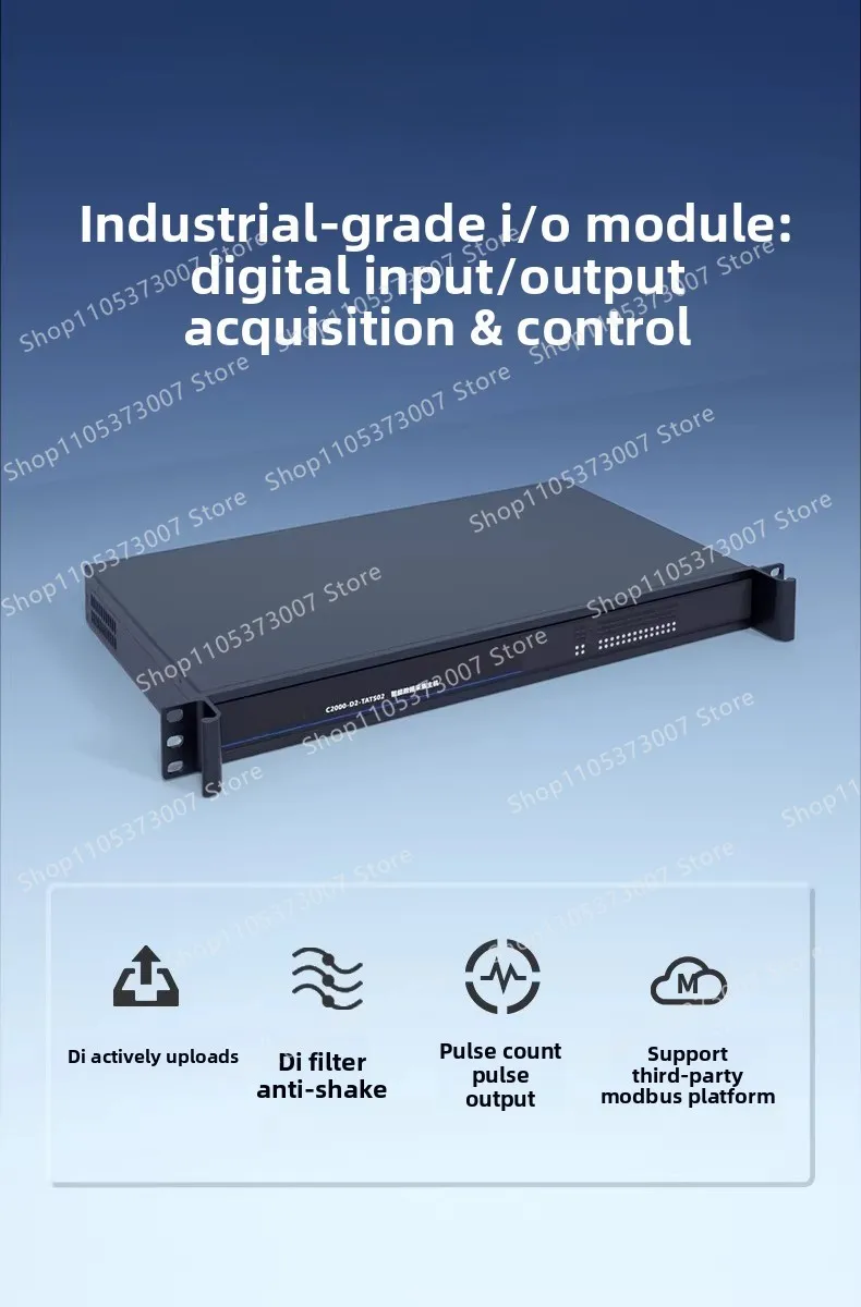 Rack-mounted remote io module 32 channels of switching data acquisition dry contact digital data input and output to Ethernet