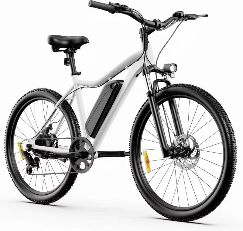 BR Adult Electric Mountain Bike With Rear Hub Motor Brushless Disc Brakes Sport Style Steel Frame Lithium Battery 60km Range