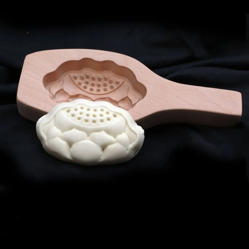 

Press Mould 3D Wood Baozi Mold Carved Chinese Style Steamed Bread Mold Traditional Manual Mooncake Molds Restaurant
