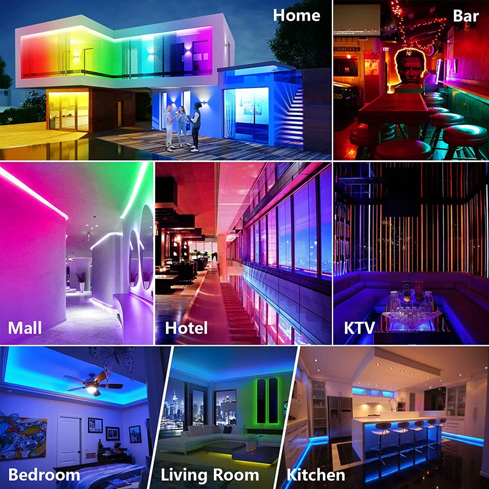 5V 2835 5050 RGB LED Strip Light Tape USB Power Remote Control 44key Kit 0.5m 1m 2m 5m Holiday Wall Room TV BackLight Waterproof