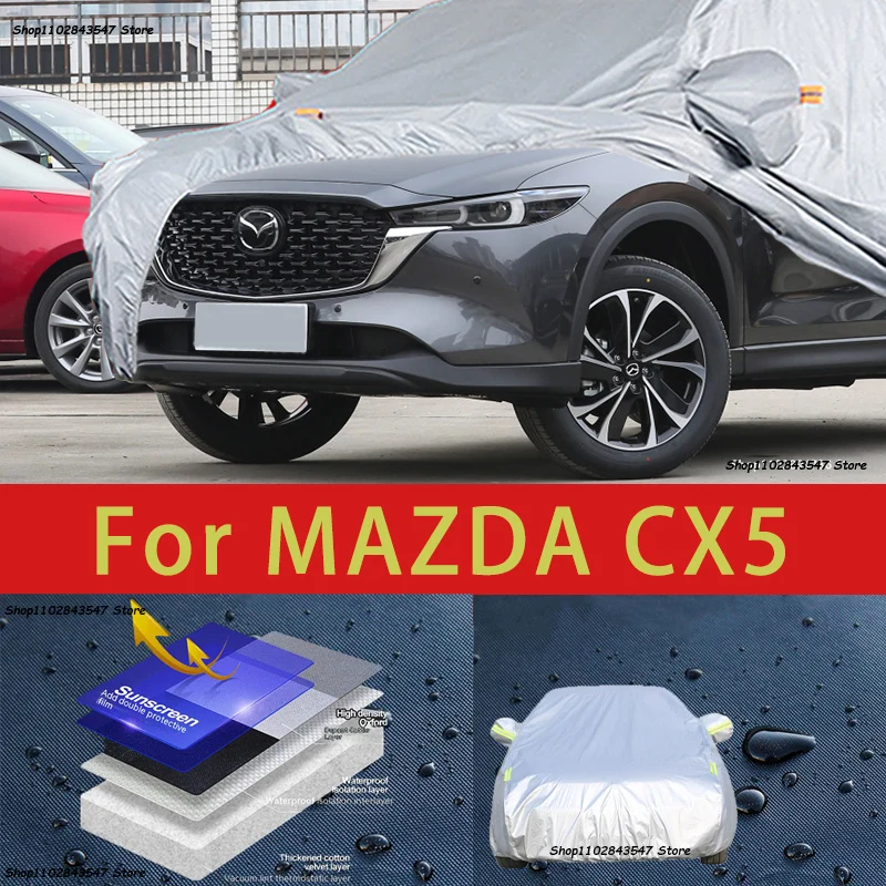 

Наружная защита для MAZDA CX5, полноразмерные автомобильные Чехлы, снежный чехол, Солнцезащитный водонепроницаемый пыленепроницаемый внешний автомобильный аксессуар