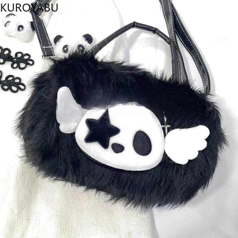 

Cute Bags Girl Crossbody Bag Soft Japanese Cartoon Plush Bag Harajuku Y2k Shoulder Bag Panda Bags Animal Kawaii Women's Handbags