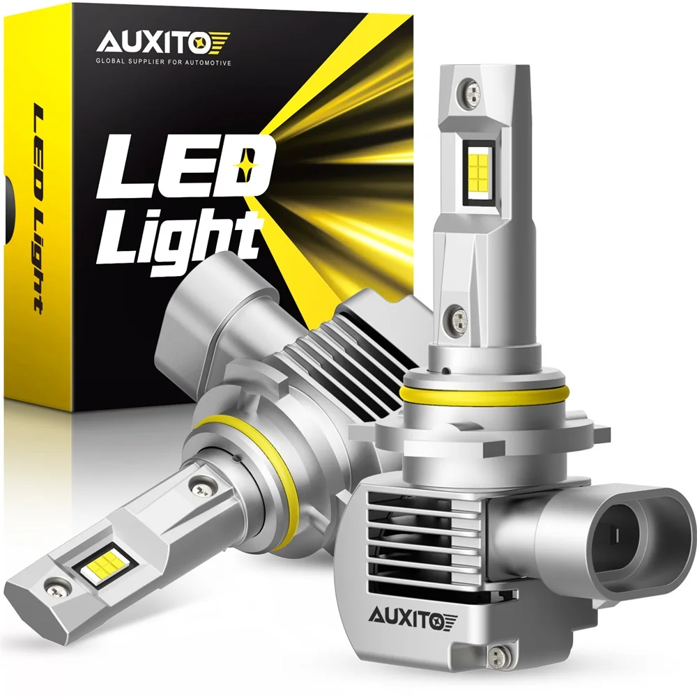 AUXITO 2Pcs Turbo 9012(HIR2) 9005 HB3 LED Headlight Bulbs 6000K White H11 H8 H13 9005 9006 Car Front Lamp H4 High Low Beam 12V