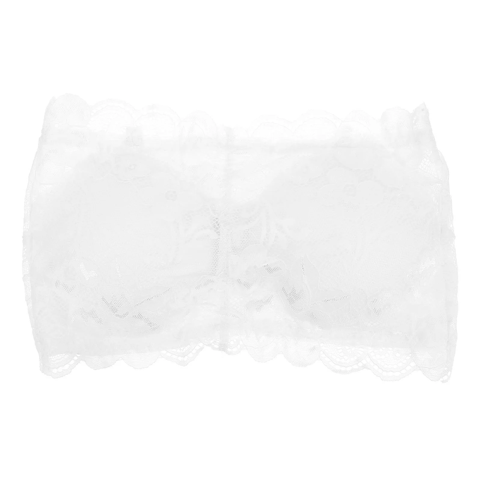 Strapless Tube Women's Lace Bralette Tops for Lady Nylon Bandeau