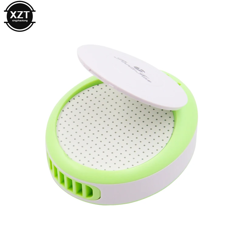 

Mini Flip Cover Makeup Mirror Creative Leafless Low Noise Handheld USB Chargeable Portable Electric Fan Eyelashes Hair Dryer