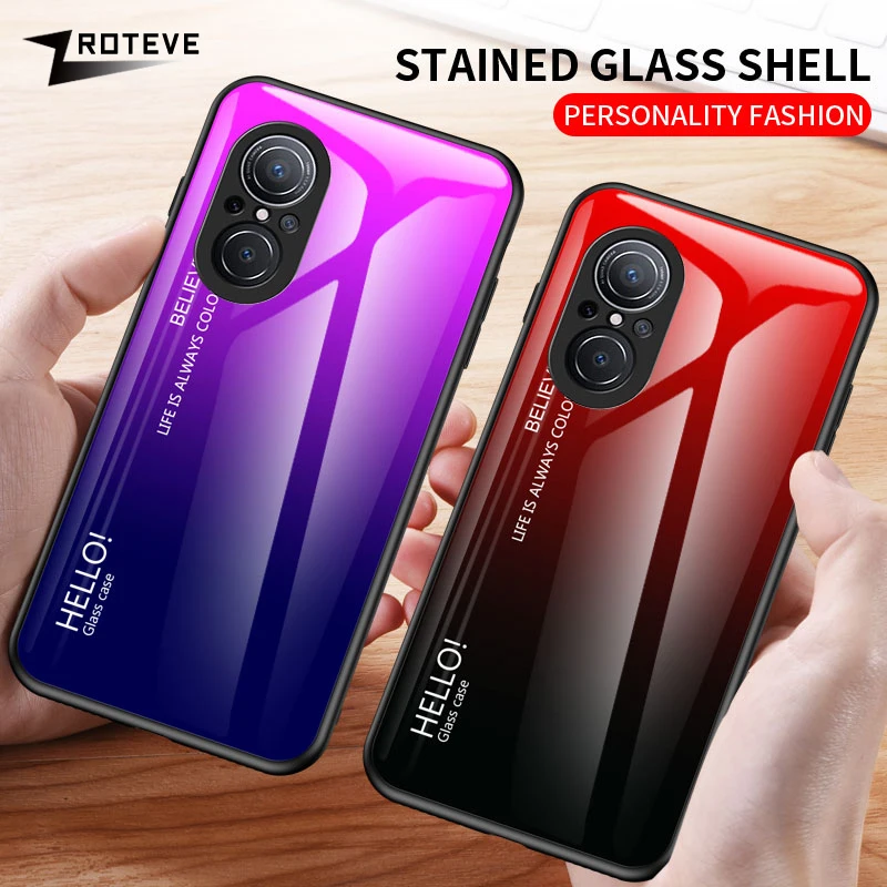 Nova9 SE Case ZROTEVE Gradient Tempered Glass Cover For Huawei Nova 9 9SE 8 8i 10 Pro Y60 Y70 Y90 Nova8 Nova10 SE Phone Cases