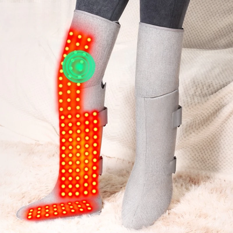 Electric Heated Knee Brace Red Light 3 Vibration Massage Relief Pain Muscle Relaxation Foot Relieve Stress Foot Care