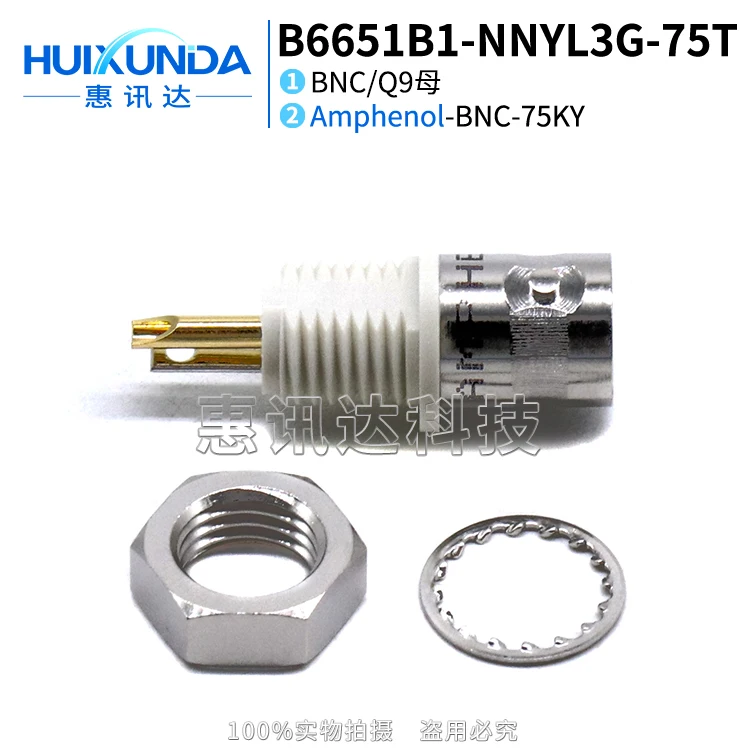 

Amphenol BNC-KY High-Quality Insulated BNC Female Seat Q9 Panel Mount Connector 75 Ohm for Professional Electronics Market