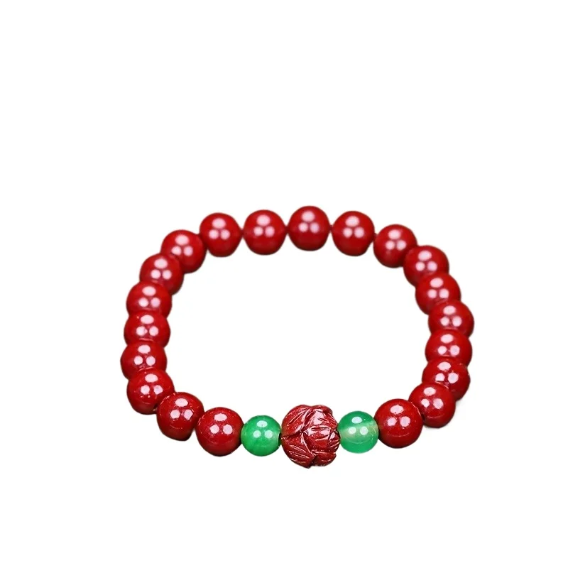 The new cinnabar bracelet is simple and versatile, fresh and fashionable.