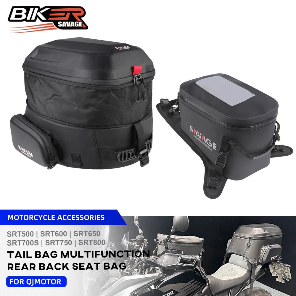 

For QJMOTOR SRT 700S 500 Tank Bag Waterproof SRT 600 650 750 800 2021-2025 Helmet Bag Multifunction Rear Seat Bag High Capacity