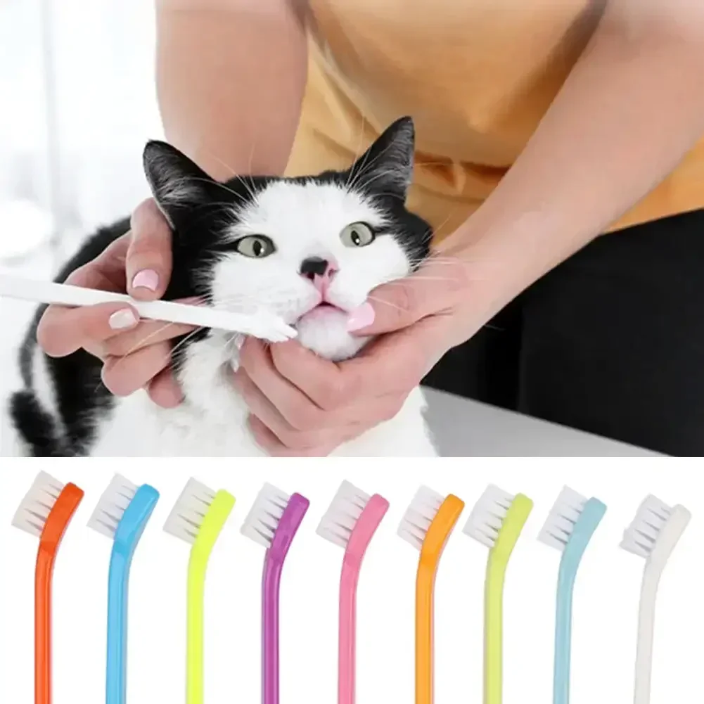 Dog Toothbrush Cat Tooth Multi-angle Cleaning Tool Massage Care Tooth Finger Brush for Dog Cat Pet Grooming Supplies