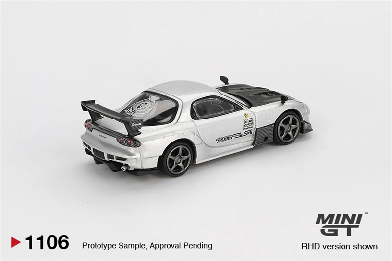 *Prevendita* MINI GT 1:64 RX-7 RE-Amemiya Scatola metallica argento/Pacchetto blister Modellino di auto