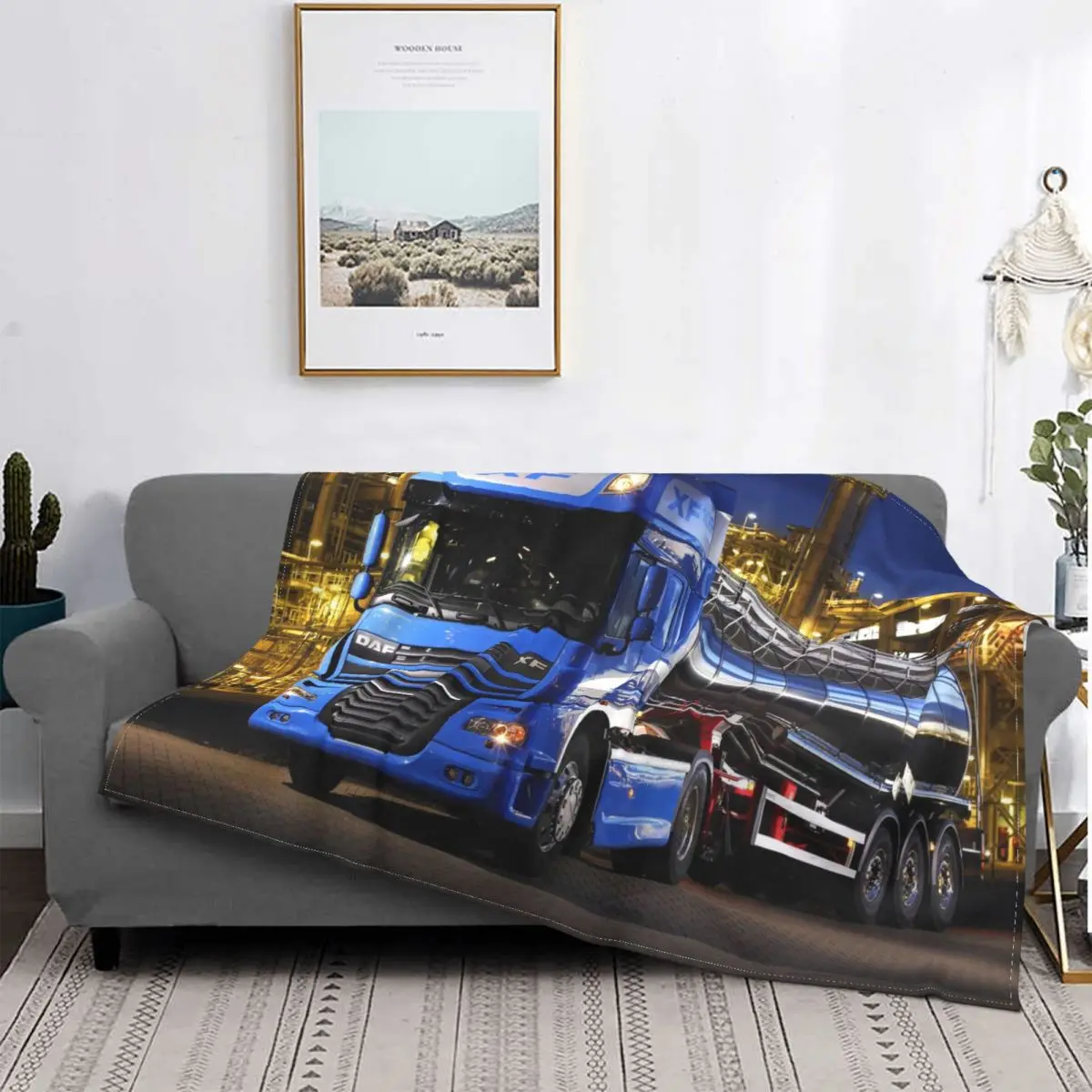 

3D Print Daf XF Cool Blankets Flannel Decoration Gift Kid Breathable Lightweight Thin Throw Blankets for Bed Couch Quilt