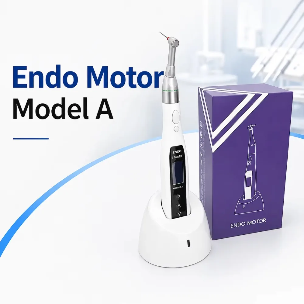 Dental Endo Motor Model A Built-in Apex Locator Wireless 9 Modes Reciprocating 360° Rotation Root Canal Treatment Handpiece