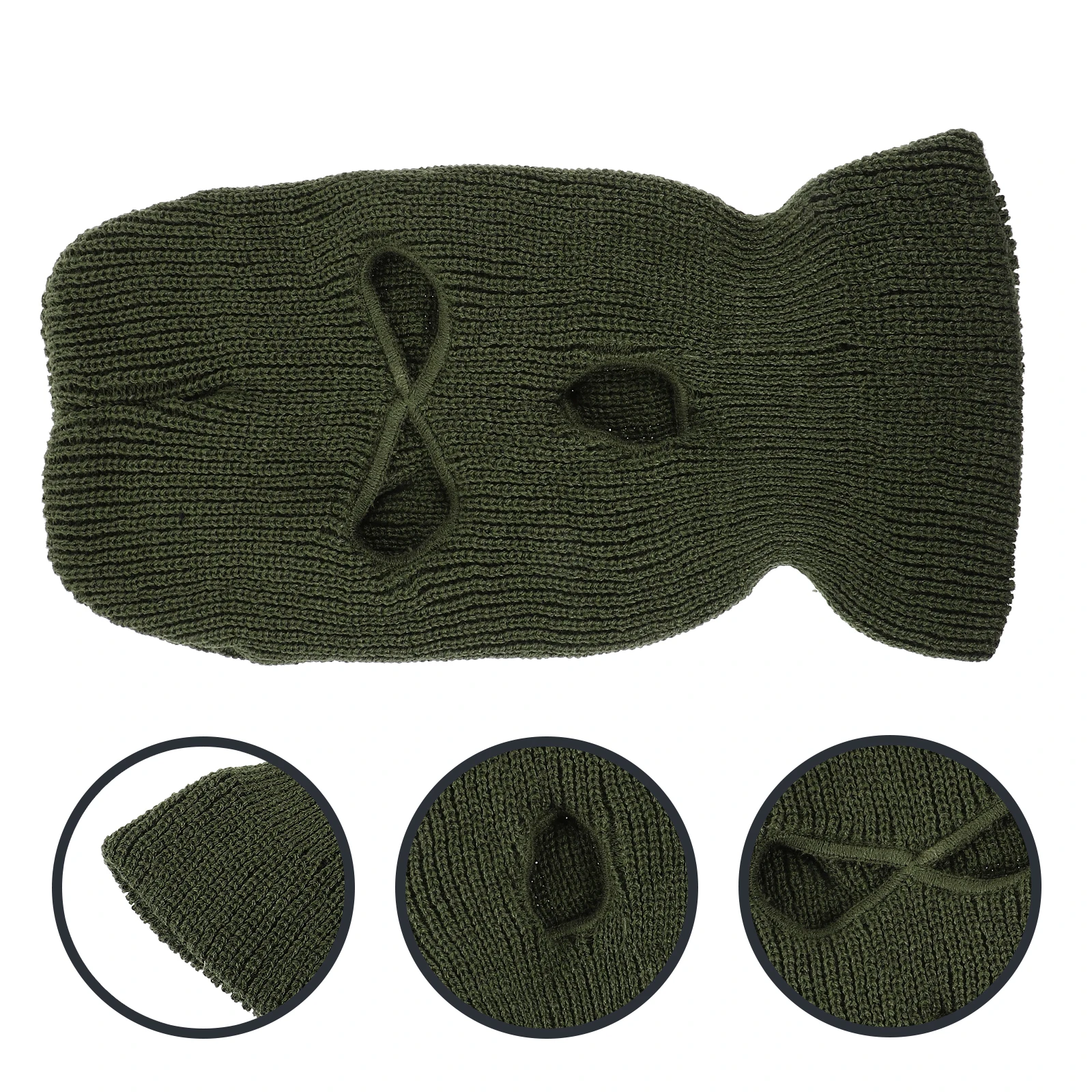 

Warm 3 Hole Ski Mask Beanie Knit Cover for Men Women Cycling Outdoor Sports Breathing Design