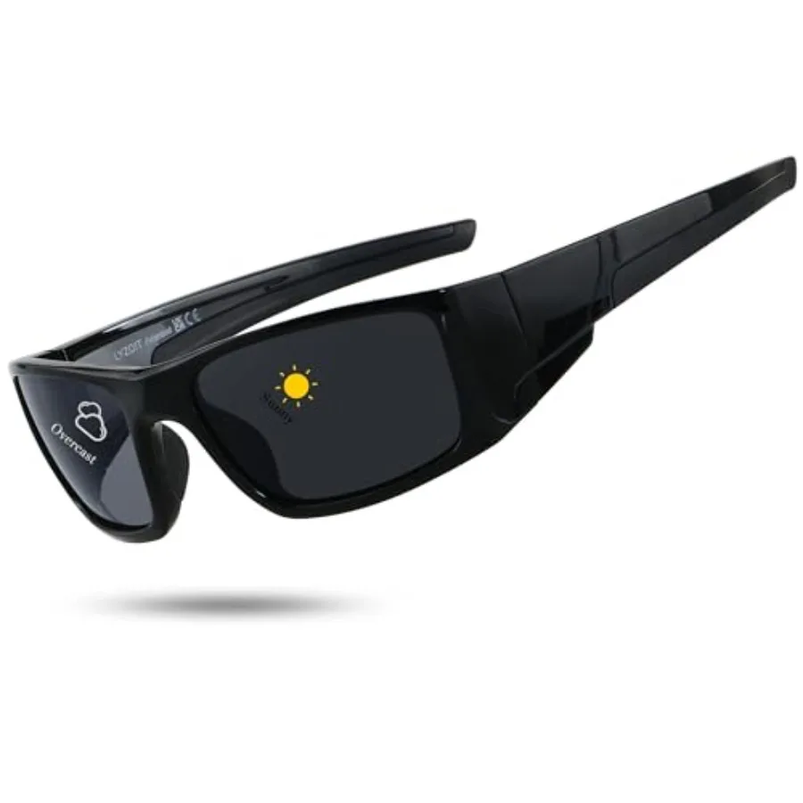 

Polarized Sports Sunglasses for Men Women Wrap Around Unbreakable Frame Driving Fishing Cycling Running