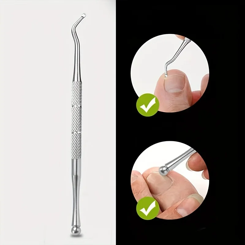 2-piece set of stainless steel dead skin nail clippers, nail groove embedding scissors, professional thick toenail clippers