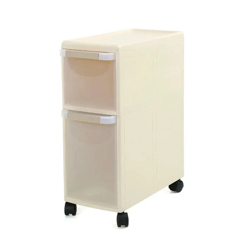 

Wholesale Multi-Layer Removable Plastic Storage Cabinets Narrow Kitchen & Bathroom Storage Rack with Drawer Lockers