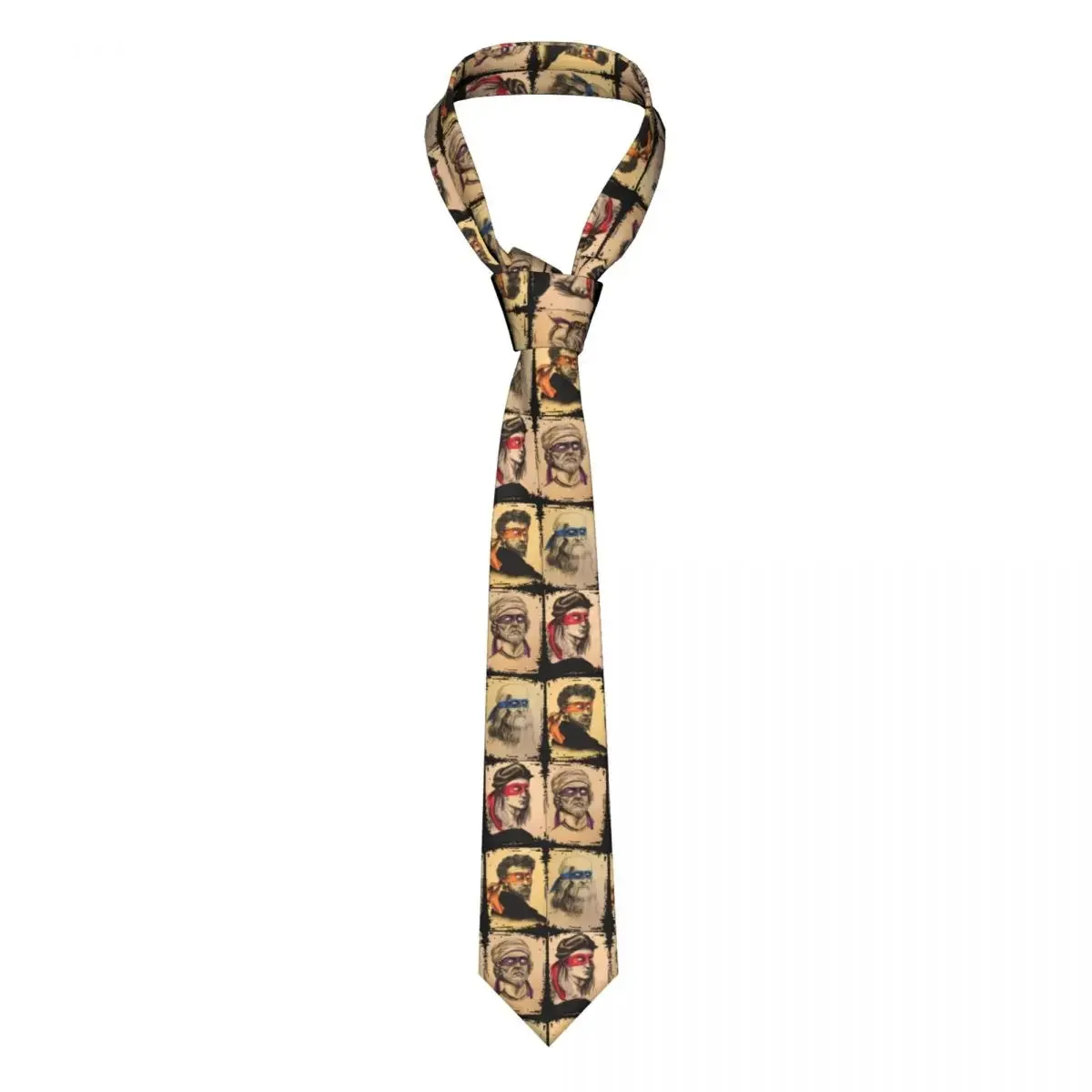 Science Turtles Necktie Polyester 8 cm Mutant Men  Skinny Wide Accessories Gravatas Wedding  Business