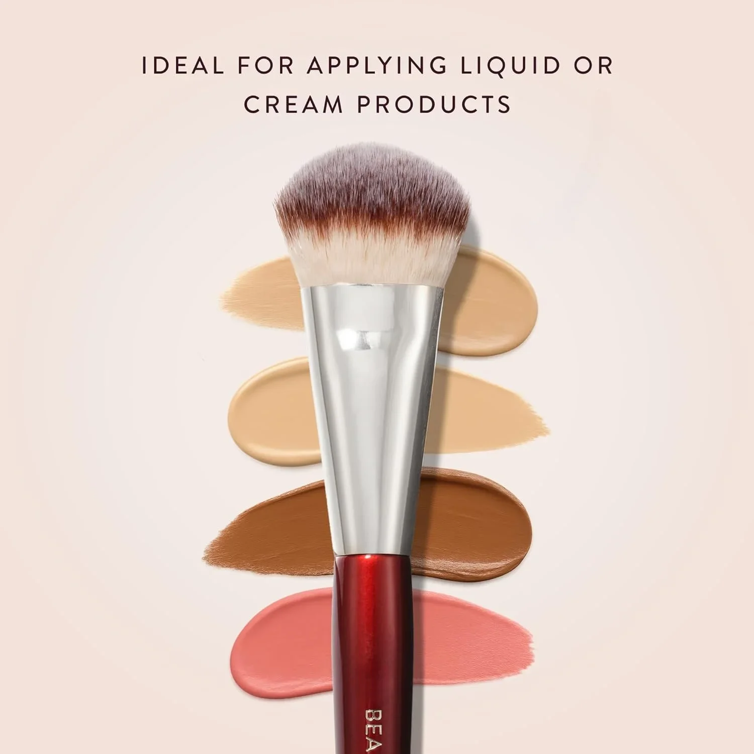 Mini CONTOURED FOUNDATION Brush 109 Make-upborstel Gezichtsborstel voor vloeibare of crème Foundations Bronzer Blush Highlighter