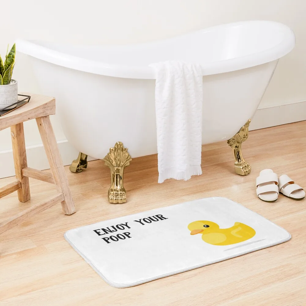 

Enjoy Your Poop Rubber Duck Bath Mat DoorEntrance Door Bathroom Utensils Mat