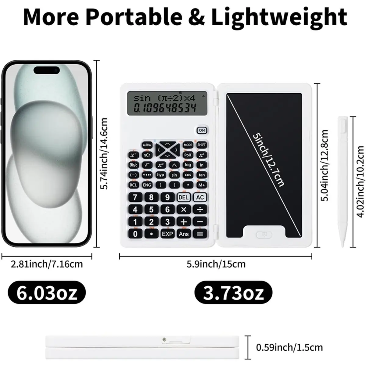 Eco-friendly Scientific Calculators for Students, Desktop Calculators, 240 Computing Functions,for Middle High School Students B