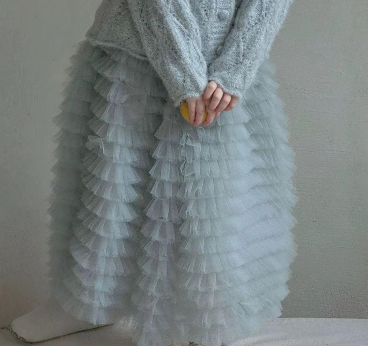 Children's Clothing 2026 Autumn Girls' Mesh Half Skirt Children's Layered Handmade Mesh Half Skirt