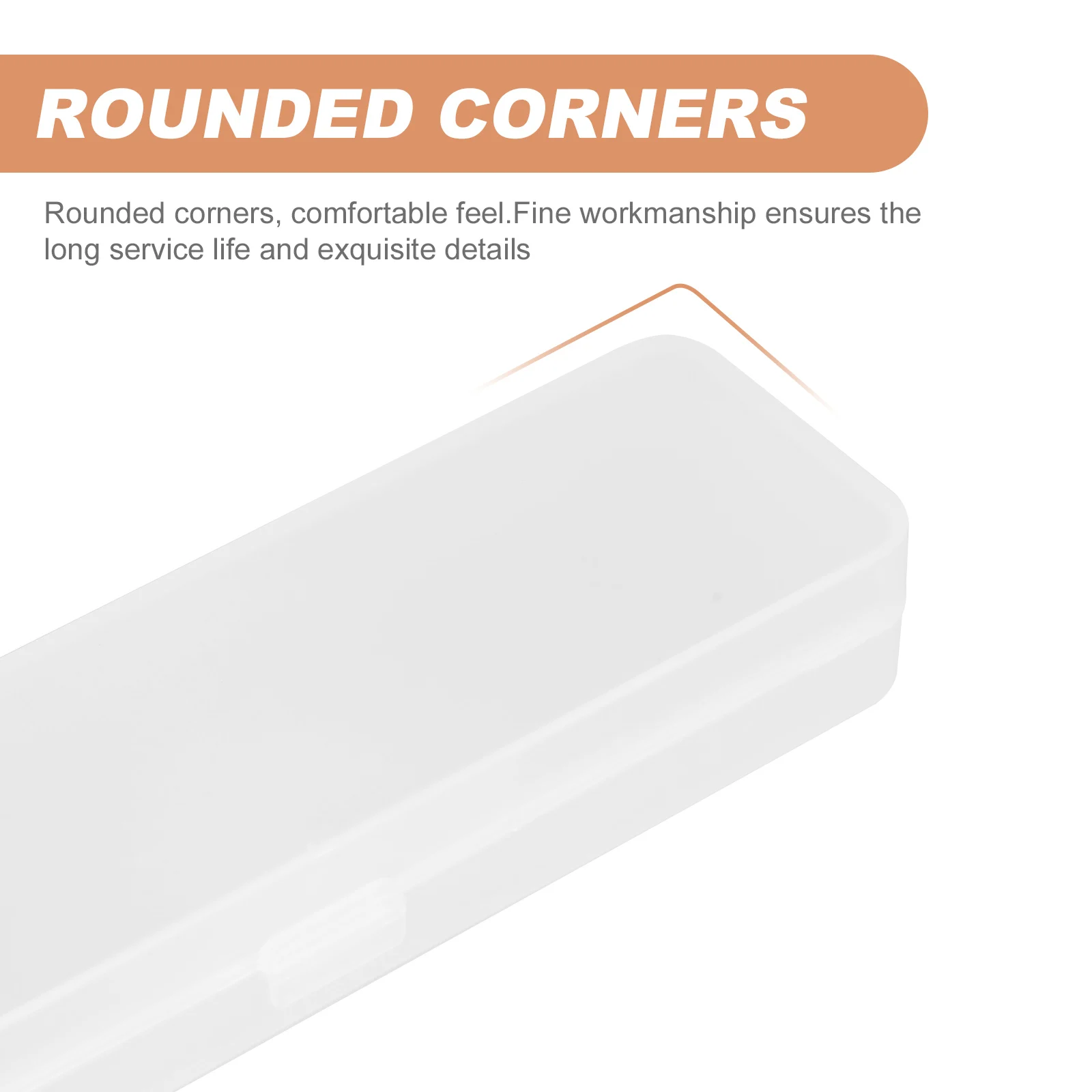 

5pcs Plastic Pencil Storage Boxes Stationery Boxes Oblong Pen Holders Durable Compact Size Dustproof Anti-Loss Lid Solid